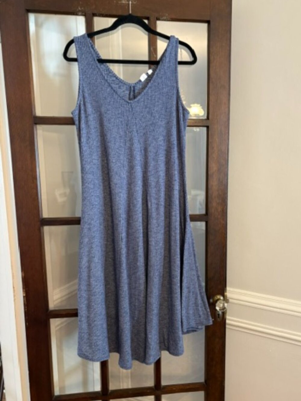 GAP Ribbed Blue Midi Dress, Size Medium